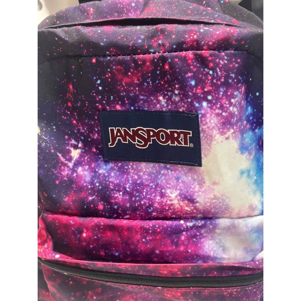 JanSport Mini Backpack Kids One Size Purple Galaxy Nebula Print Half Pint